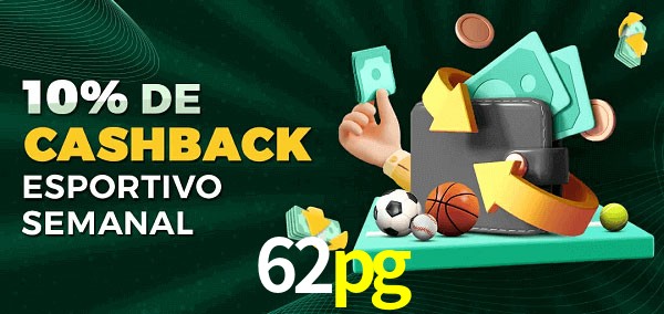 10% de bônus de cashback na 62pg